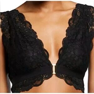 Revolve x Free People x We Are HAH Got Ur Back Bra Black Lace XS NWT